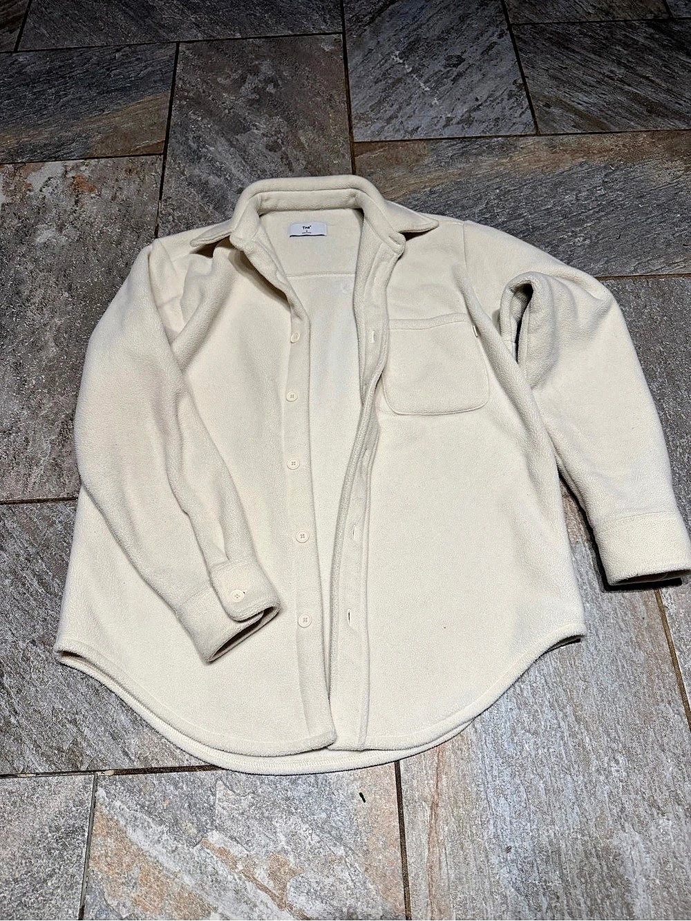 Tna Polar Shirt Jacket Cream Teddy Jacket